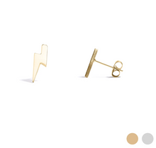 Load image into Gallery viewer, 18K Gold PVD Stainless Steel Lightening Bolt Earring - Various
