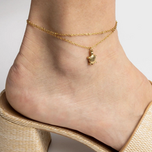 Load image into Gallery viewer, 18K PVD Gold or Stainless Steel Sea Turtle Charm Anklet - Various
