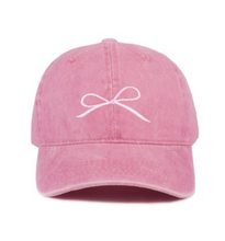 Load image into Gallery viewer, Classic Embroidered Bow Baseball Hat

