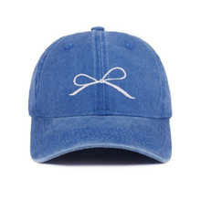 Load image into Gallery viewer, Classic Embroidered Bow Baseball Hat
