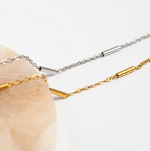 Load image into Gallery viewer, 18K Gold PVD Stainless Steel Satellite Bar Chain Necklace - Various
