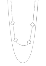 Load image into Gallery viewer, 18K Gold PVD Stainless Steel Layered Clover Charm Necklace - Various
