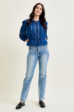 Load image into Gallery viewer, Judy Blue High Waist Crop Tummy Control Straight Fit in Light Wash - Plus + Regular

