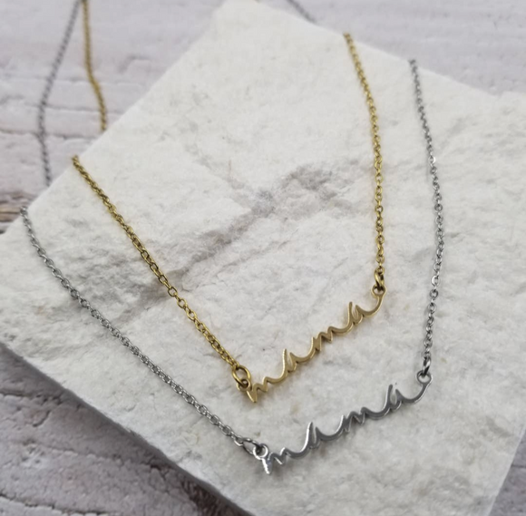 Cursive mama Necklace - Various