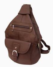 Load image into Gallery viewer, Roma Leather Cowhide Backpack With Front Buckle - Various
