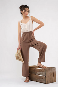 Two Tone Ruffle Sleeve Jumpsuit - Various