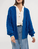 Checkered Textured Cardigan Sweater - Various