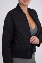 Load image into Gallery viewer, 2-in-1 Reversible Active Bomber Jacket in Black
