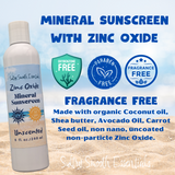 Zinc Oxide Sun Protectant Cream - Natural Non-Nano Zinc Oxide, Coconut & Carrot Seed oil