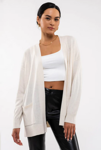 Lightweight open Front Cardigan Sweater with Pockets - Various