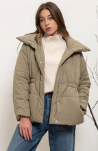 Load image into Gallery viewer, Cinch Waist Puffer Jacket - Various
