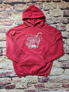 OH Ohio Nostalgia Hoodie in Heathered Red
