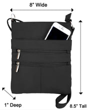 Load image into Gallery viewer, Roma Leather Cowhide Leather Crossbody Mulitizipper Bag  - Various

