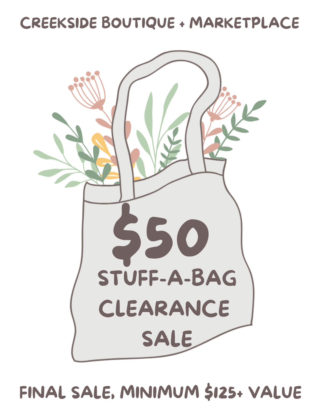 $50 Stuff-A-Bag Clearance - Super Deal - Final Sale - Limited Quantities - Plus + Regular