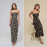 Floral Strapless Maxi Dress - various