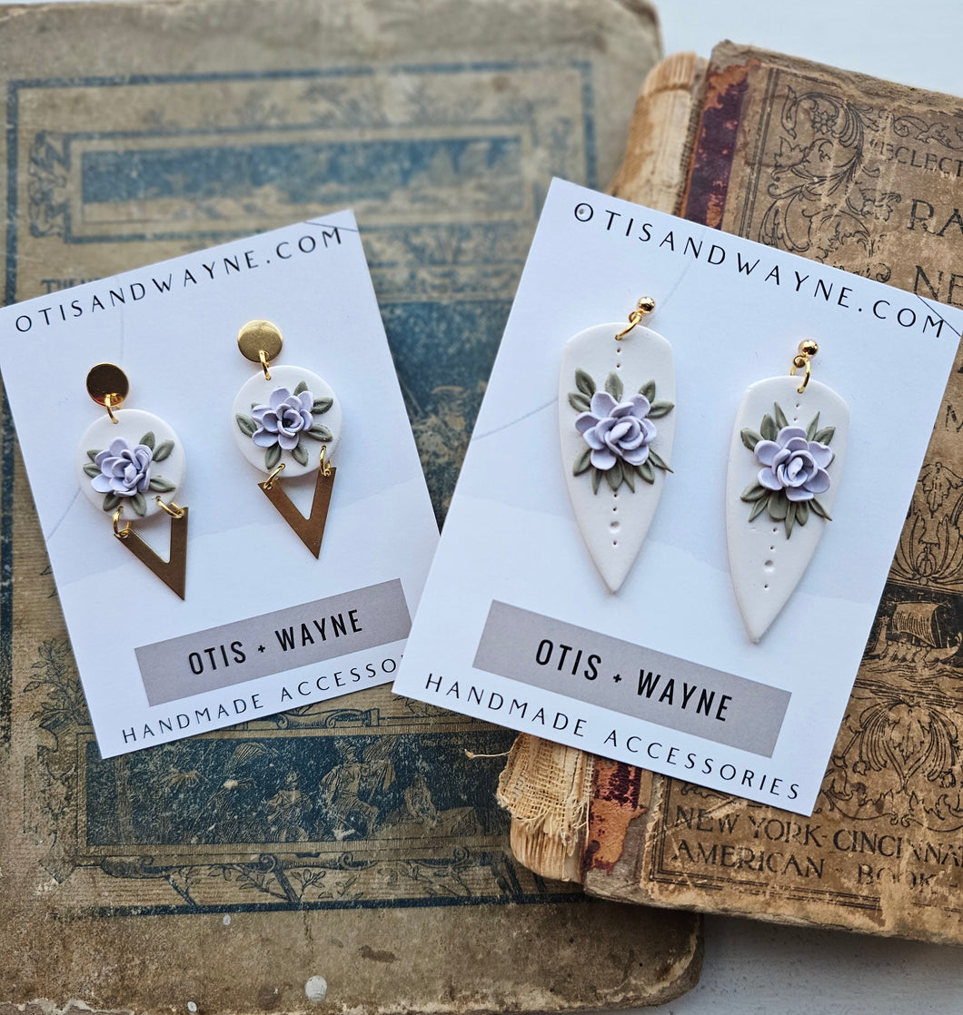 Ivory + Lavender Floral Dangle Babes - Various