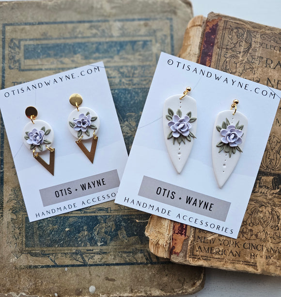 Ivory + Lavender Floral Dangle Babes - Various