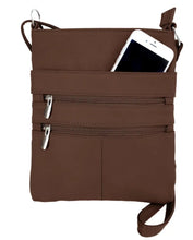 Load image into Gallery viewer, Roma Leather Cowhide Leather Crossbody Mulitizipper Bag  - Various
