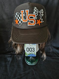 Spirit Wear Hats with Patches - Pre-Made - Various -  Traditional Trucker, Ponytail Trucker, Ponytail Hat
