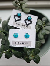 Load image into Gallery viewer, Marbled Statement Stud + Dangle - Various
