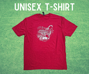 OH Ohio Nostalgia T-shirt in Heathered Red