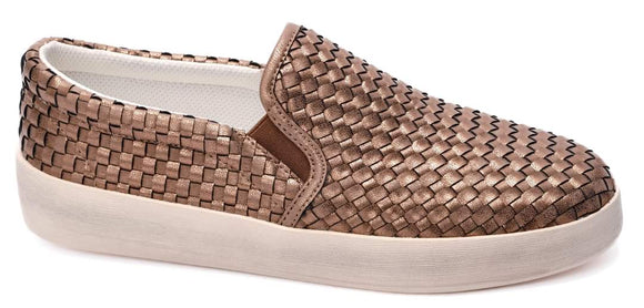 Corkys I'm Weaving Slip On Sneaker in Bronze