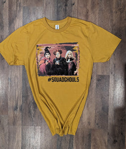 Three Sisters Squad Ghouls Unisex t-shirt - Honey Mustard