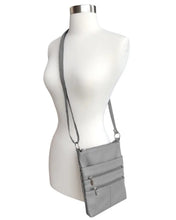 Load image into Gallery viewer, Roma Leather Cowhide Leather Crossbody Mulitizipper Bag  - Various
