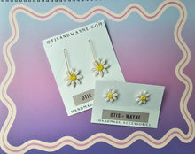 Load image into Gallery viewer, White + Yellow Daisy Babes - Dangle + Studs
