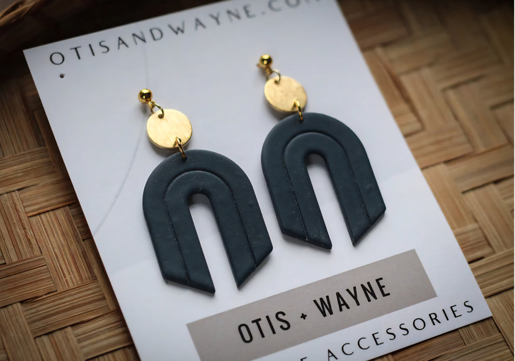 Blues + Gold Floral Dangle + Stud Collection
