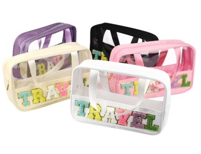 Travel Bag with Chenille Letters - Various