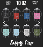 10 oz Custom Stainless Steel Sippy Cup