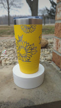 Load and play video in Gallery viewer, 20 oz Sunflower 360 Wrap Tumbler Laser Engraved
