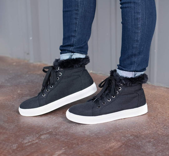 Boutique by Corkys Templin Fur Lined High Top Sneaker