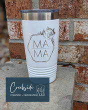 Load image into Gallery viewer, Mama floral hex engraved 20 oz tumbler
