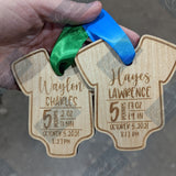 Wooden Birth Announcement Ornament