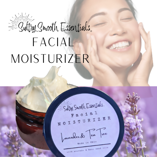 Facial Moisturizer - Original Lavender + Tea Tree, Hemp + Avocado Oils, Deep and Nourishing facial treatment