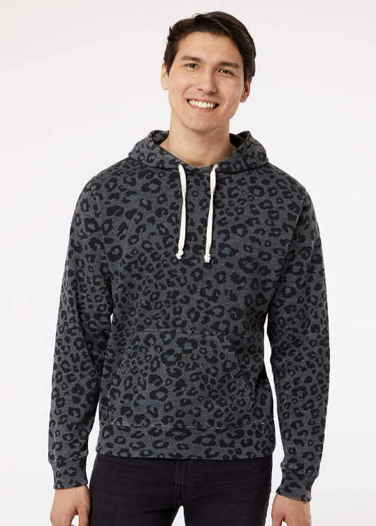 Adult Rams Unisex Blacked Out Leopard Hoodie