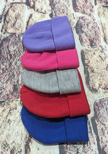 Youth Engraved Leather Patch Beanie