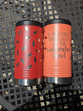 Load image into Gallery viewer, Watermelon Seed Slim 360 Engraved Can Cooler
