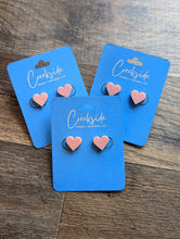 Load image into Gallery viewer, Acrylic heart studs
