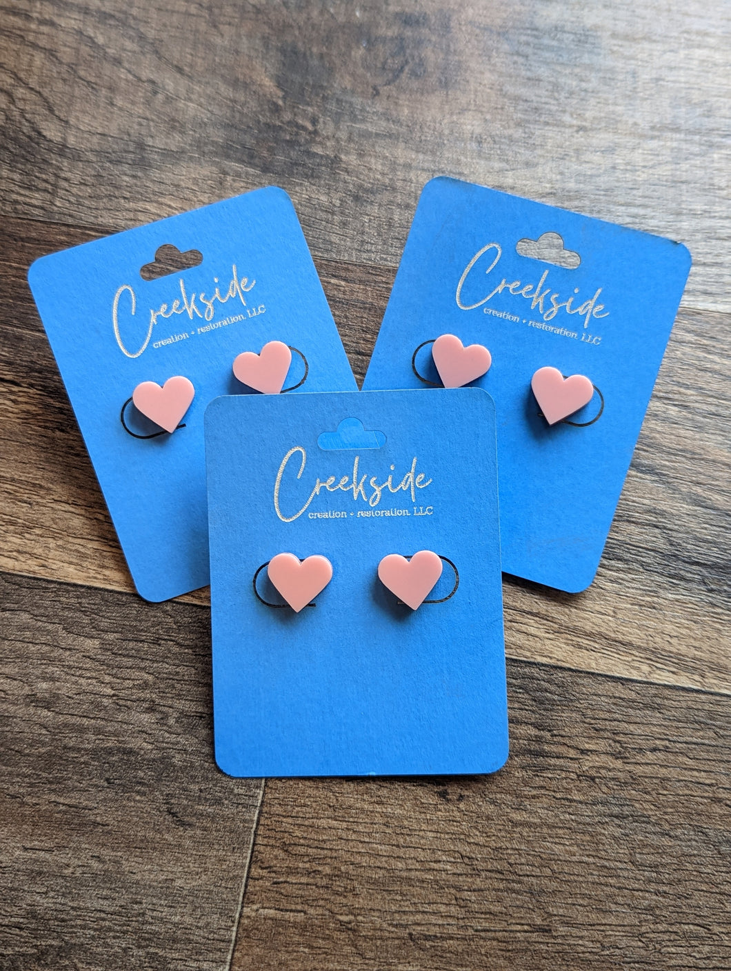 Acrylic heart studs