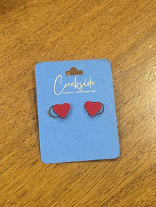 Acrylic heart studs