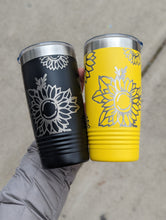 Load image into Gallery viewer, 20 oz Sunflower 360 Wrap Tumbler Laser Engraved

