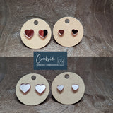 Acrylic heart studs