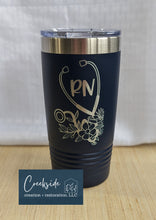 Load image into Gallery viewer, Floral Stethoscope engraved 20 oz Tumbler
