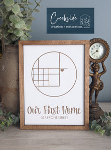 Home Map Sign 8x10 customizable