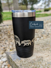 Load image into Gallery viewer, 20 oz Tumbler Custom Engraved Mama Bear with Cubs
