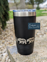 Load image into Gallery viewer, 20 oz Tumbler Custom Engraved Mama Bear with Cubs
