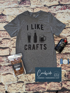 I Love Crafts Beer Soft Style Unisex t-shirt - gray